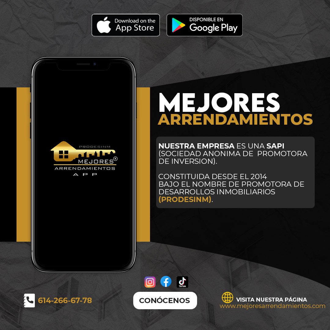 Mejores Arrendamientos App - SAPI constituida desde 2014